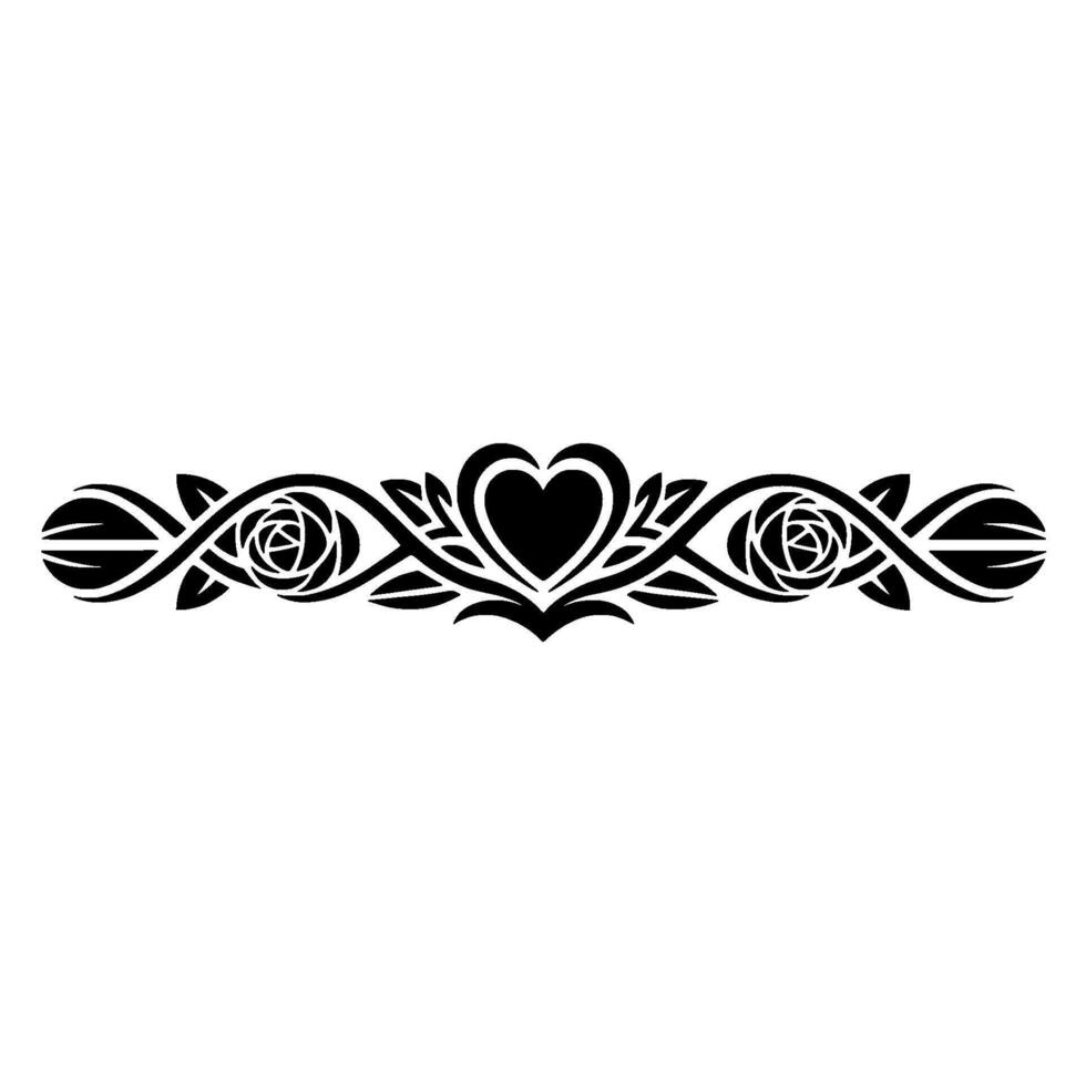 Intricate Floral Border, Romantic Division, Decorative Element vector