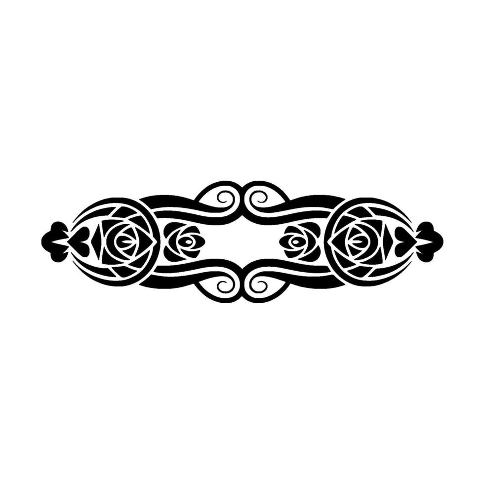 Intricate Floral Border, Vintage , Elegant Ornament - Swirl vector