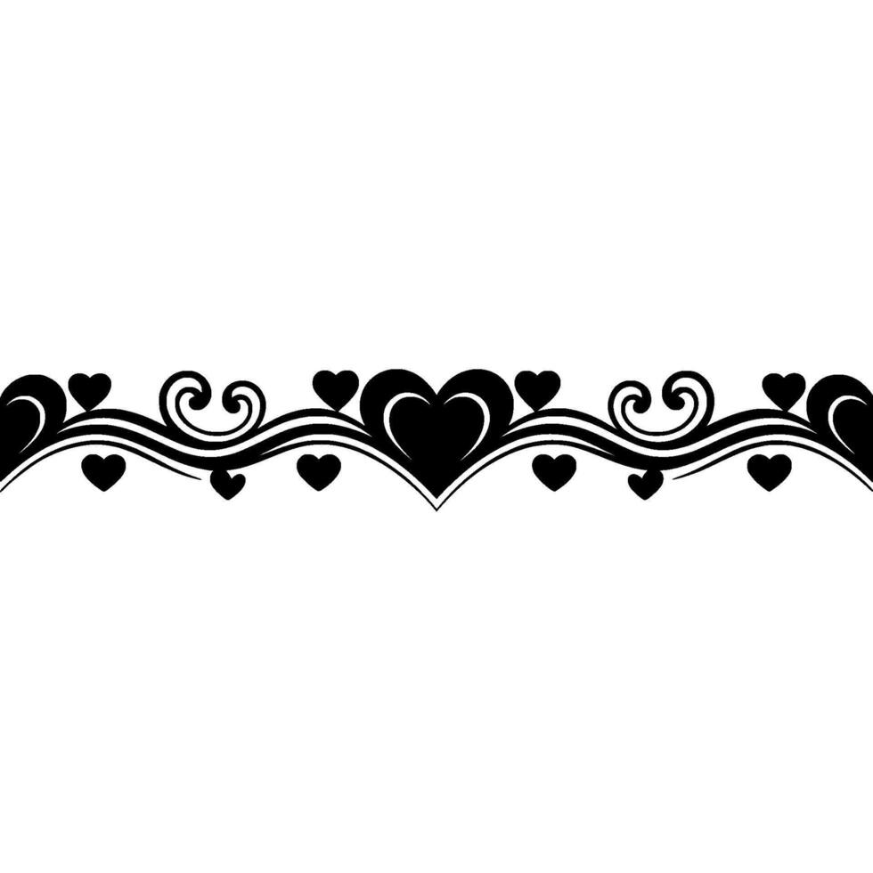 Elegant Heart Border, Romantic Element - Hearts vector