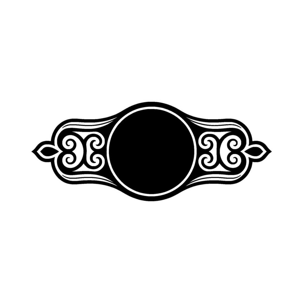 Elegant Circular Emblem, Vintage , Decorative Border vector