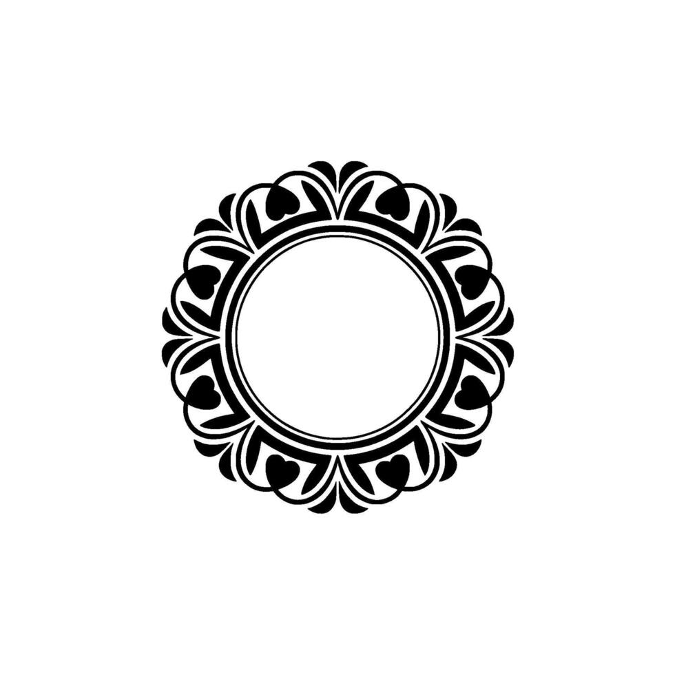 Elegant Circular Ornament, Vintage Element - Minimalist vector