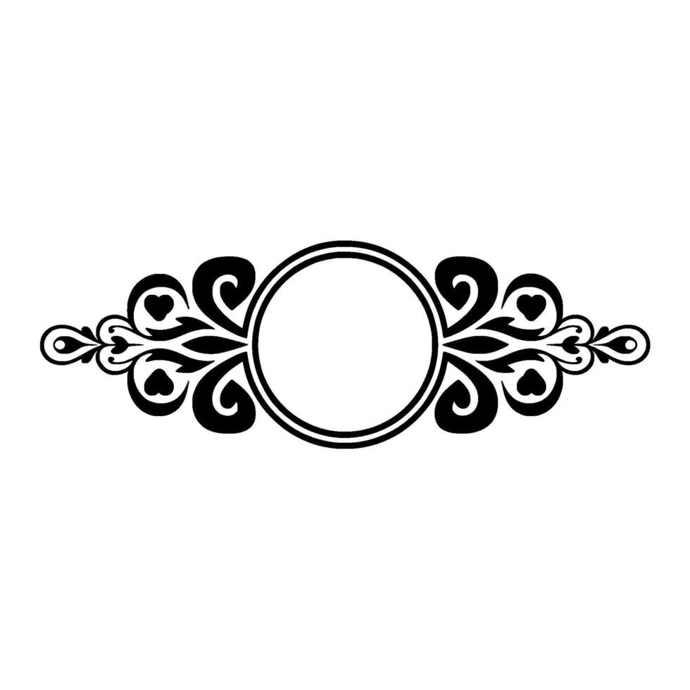 Elegant Circular Ornament, Vintage Element - Calligraphic vector