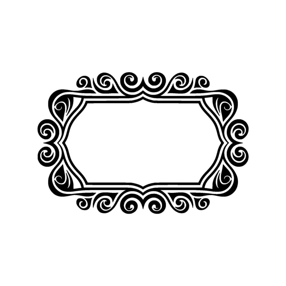 Elegant Ornate Frame, Vintage Style, Decorative Border - Swirl vector
