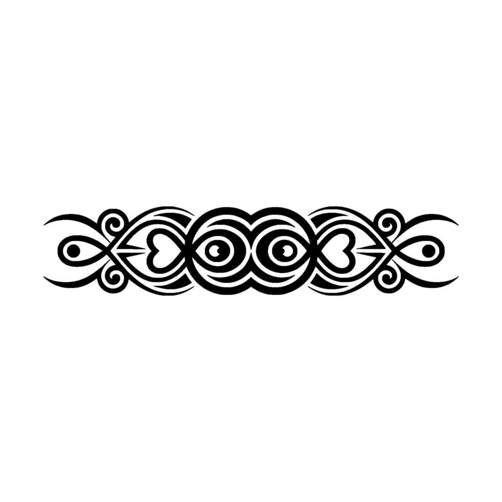 Intricate Tribal Border, Stylized Black - Swirls vector
