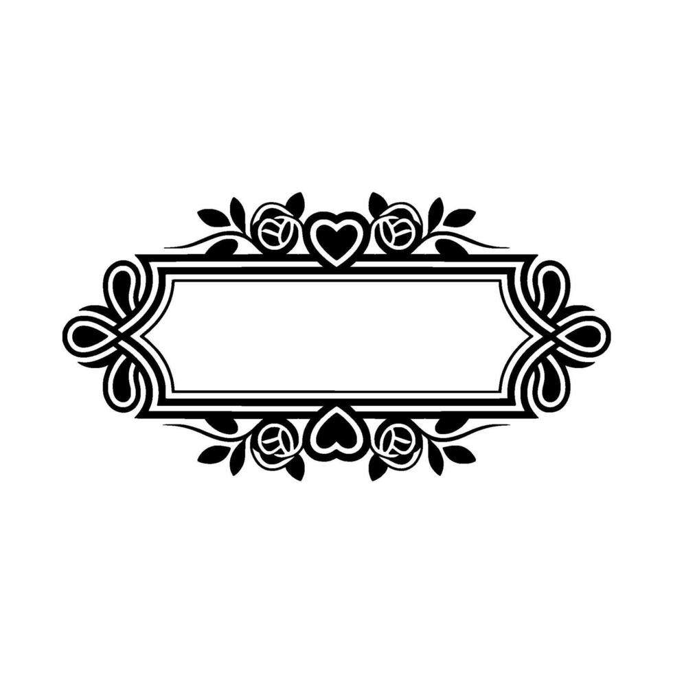 Elegant Vintage Frame, Decorative Border, Romantic - Template vector