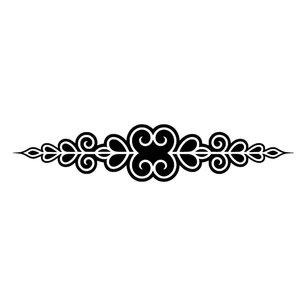 Elegant Black Ornamental Divider, Vintage Element - Pattern vector