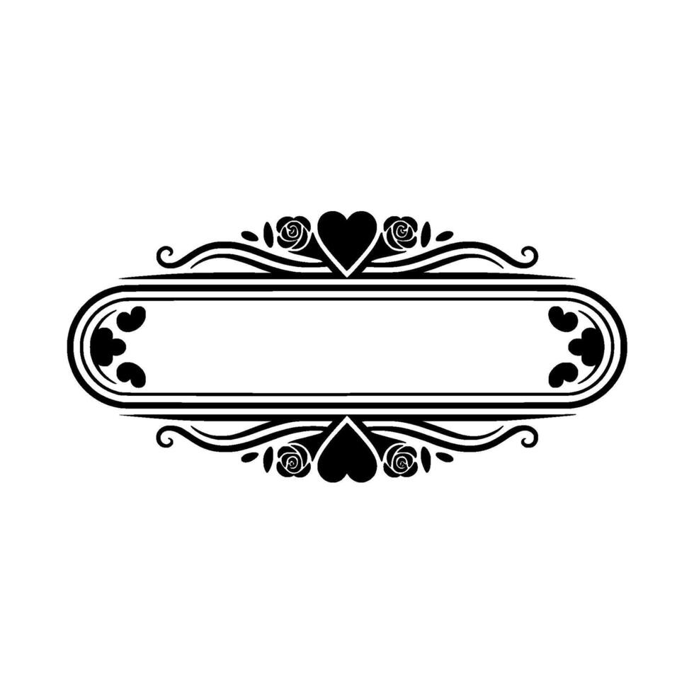 Elegant Floral Frame, Romantic Element - Decorative vector
