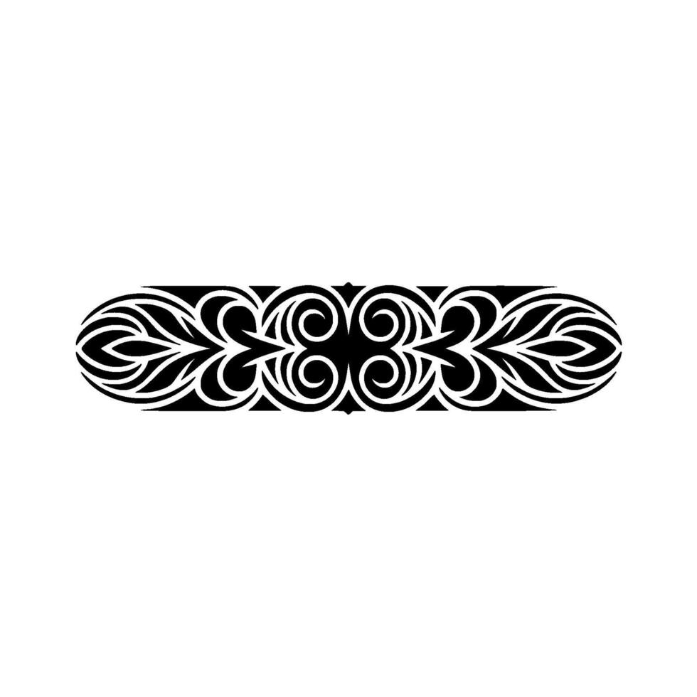 Intricate Tribal Border, Elegant Black - Ornament vector