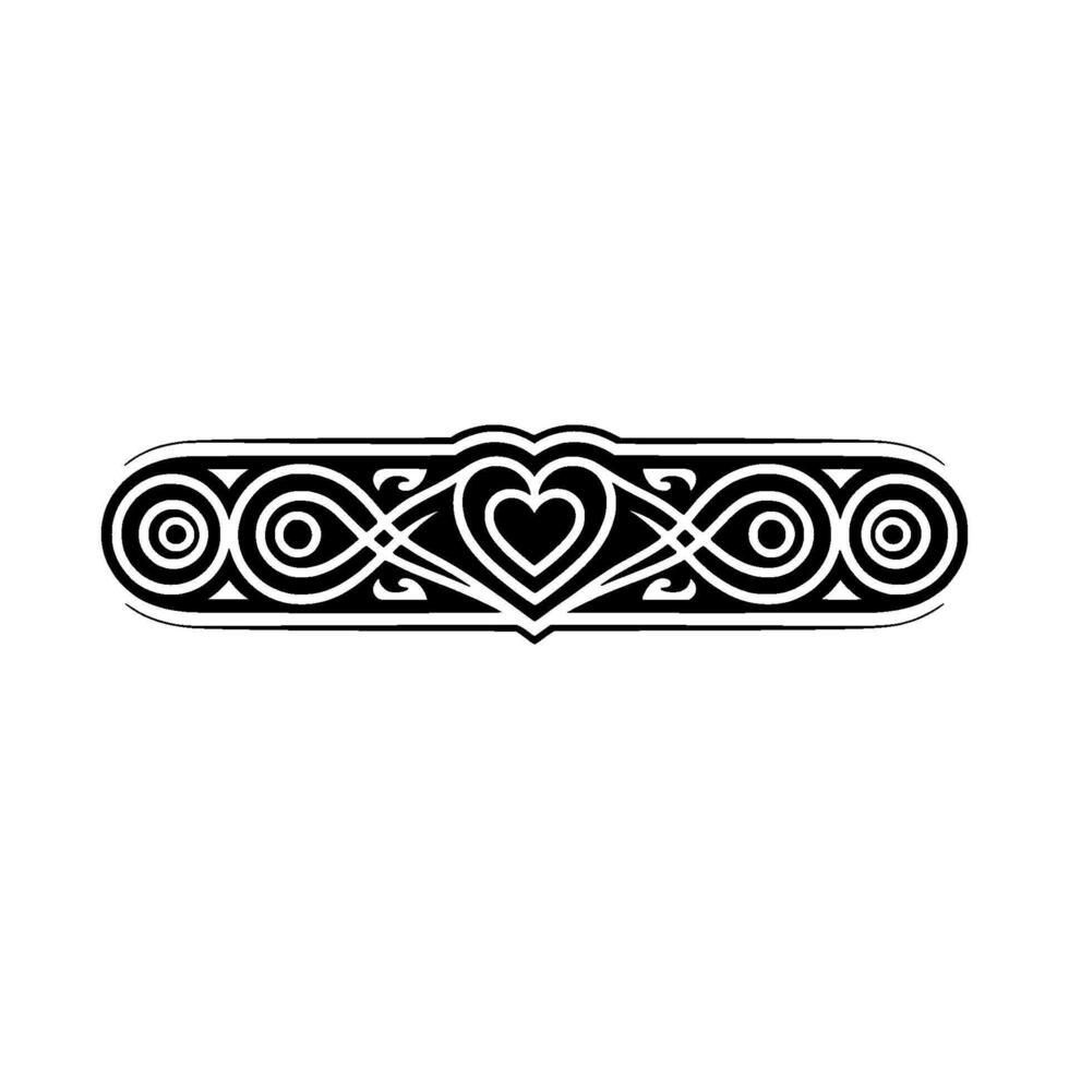 Intricate Celtic Border, Vintage , Elegant Ornament - Heart vector