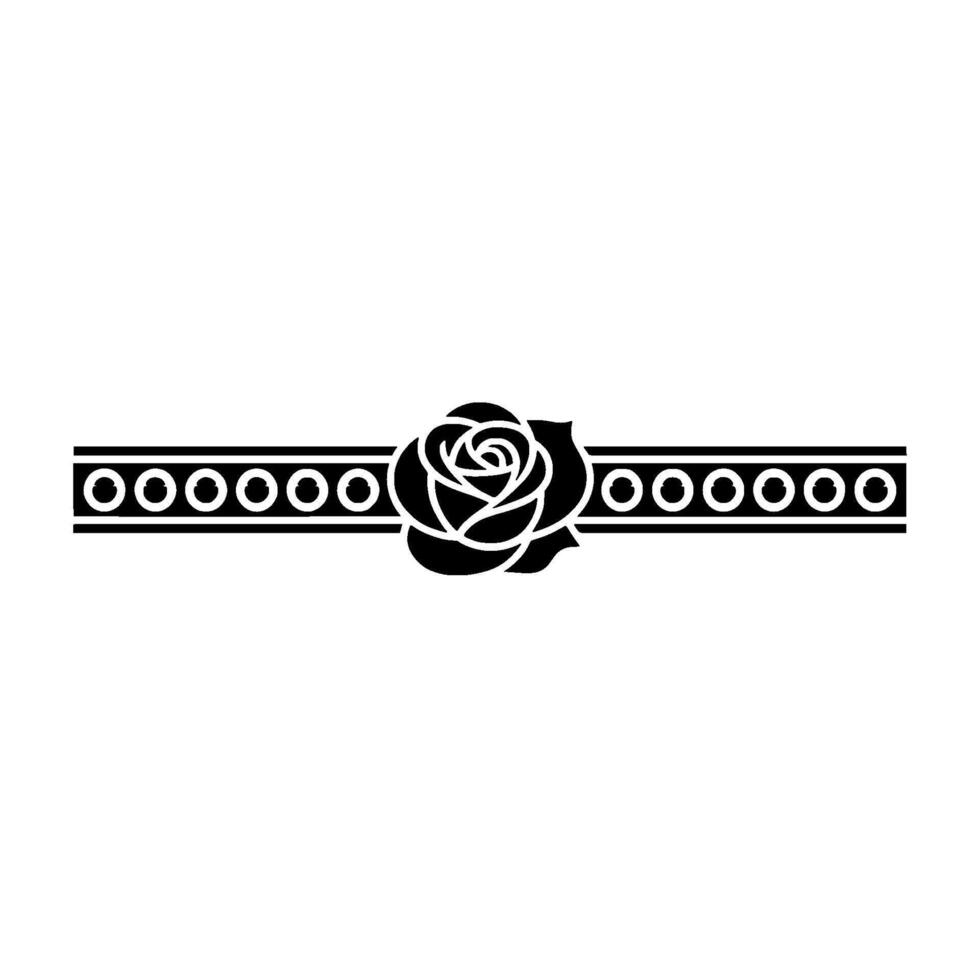 Elegant Rose Border, Vintage , Minimalist Emblem vector