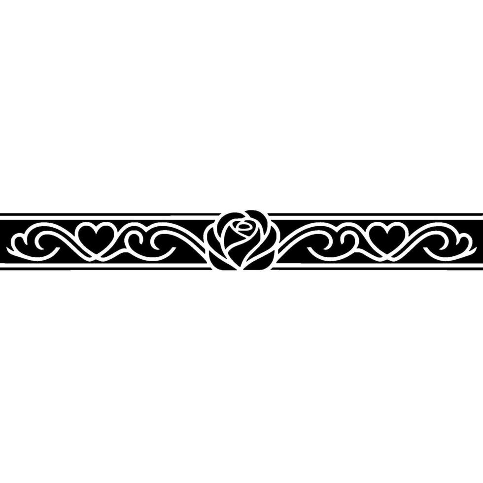Elegant Floral Border, Vintage , Decorative Element - Rose, Art nouveau vector