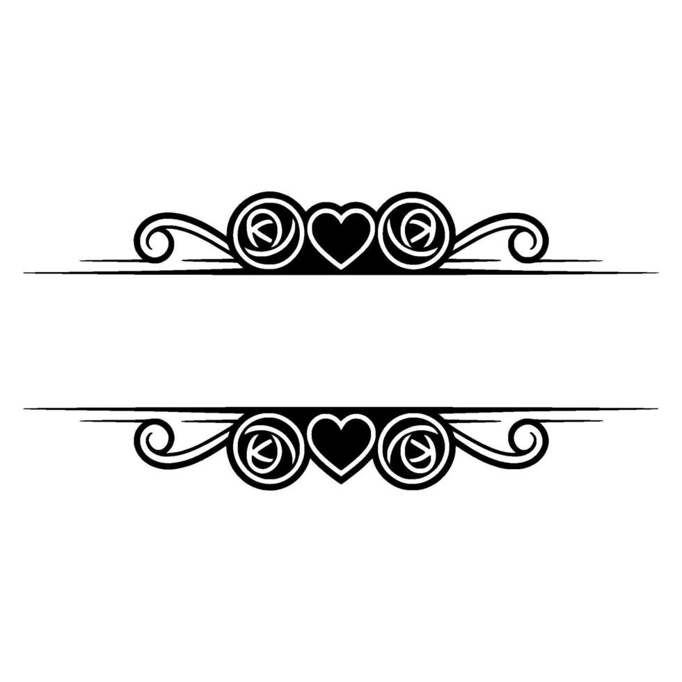 Elegant Decorative Divider, Romantic Scroll vector
