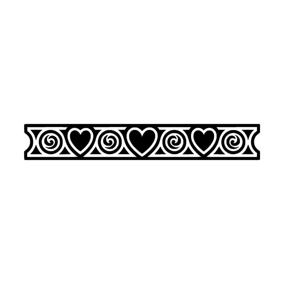 Intricate Celtic Heart Border, Vintage - Spiral, Ornament vector
