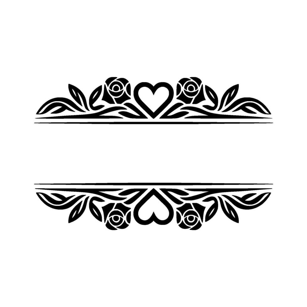Elegant Floral Divider, Romantic Element - Ornament vector