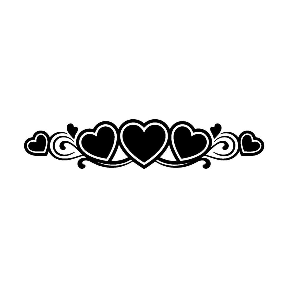 Elegant Heart Border, Romantic Element - Floral vector