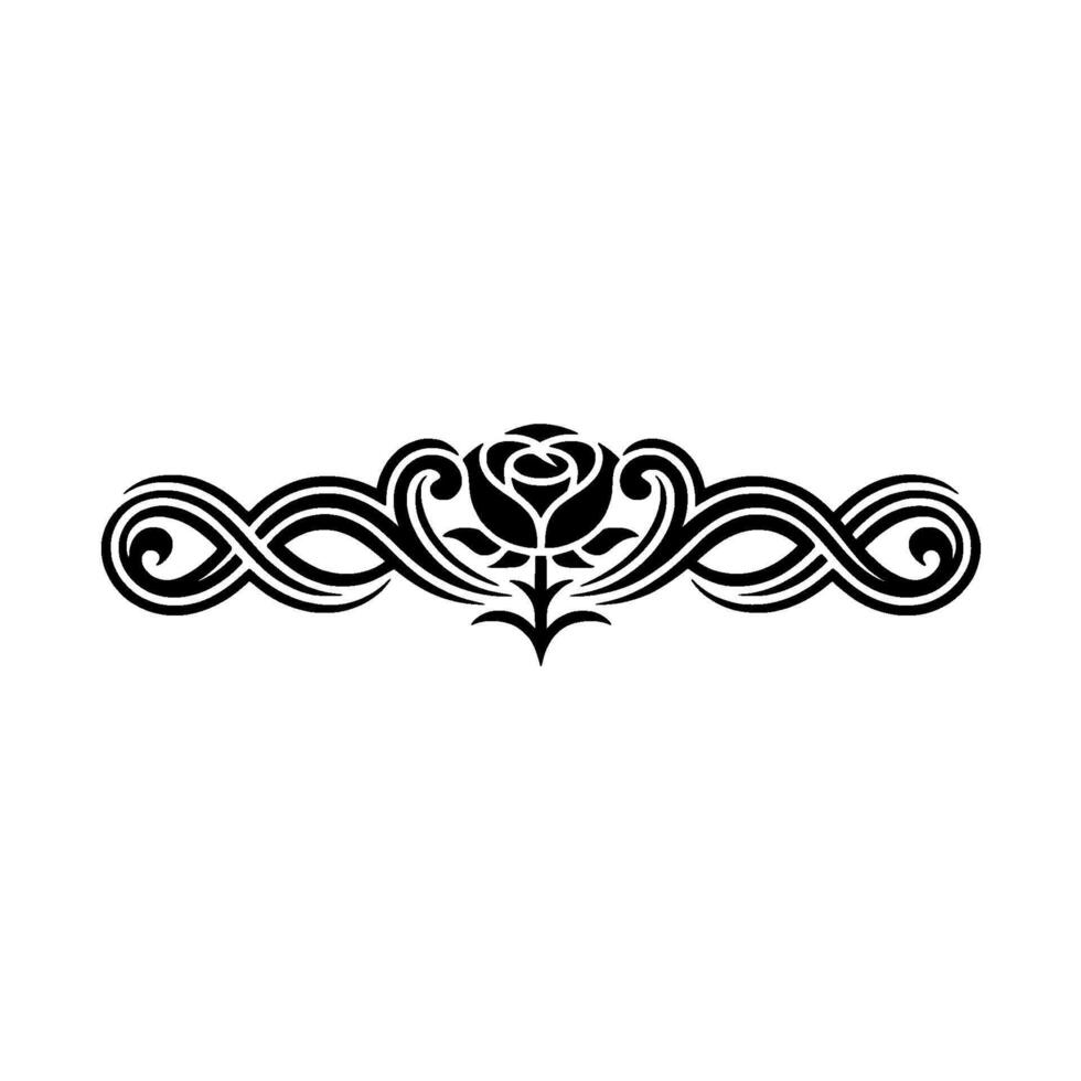 Elegant Floral Border, Intricate , Vintage Motif vector