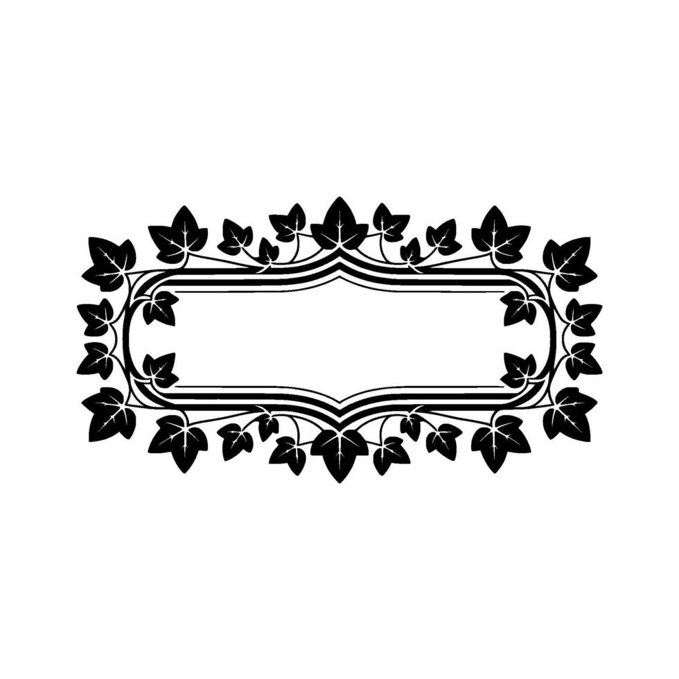 Elegant Botanical Frame, Vintage , Decorative Border - Ivy vector
