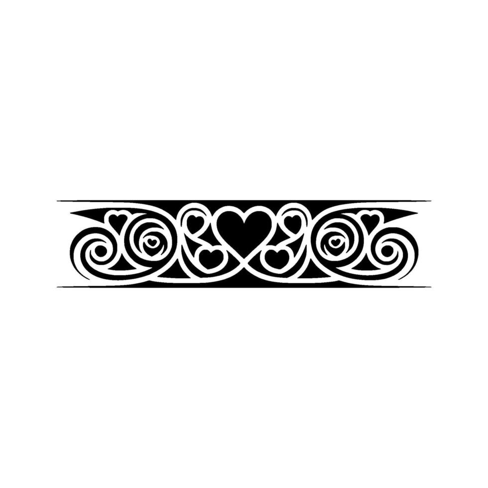 Intricate Heart Border, Vintage Ornamentation, Elegant - Swirls vector