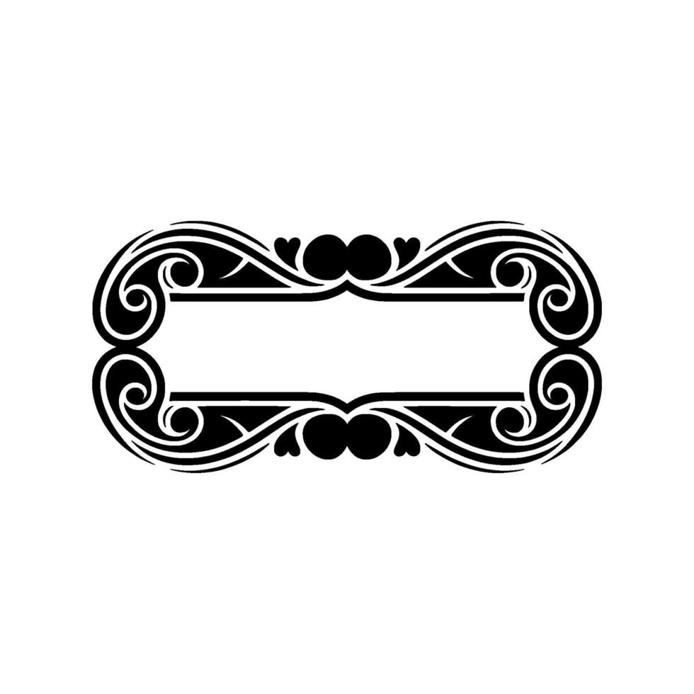 Elegant Black Ornamental Frame, Vintage - Calligraphy vector