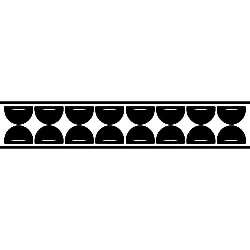 Geometric Moon Phase Border, Minimalist vector