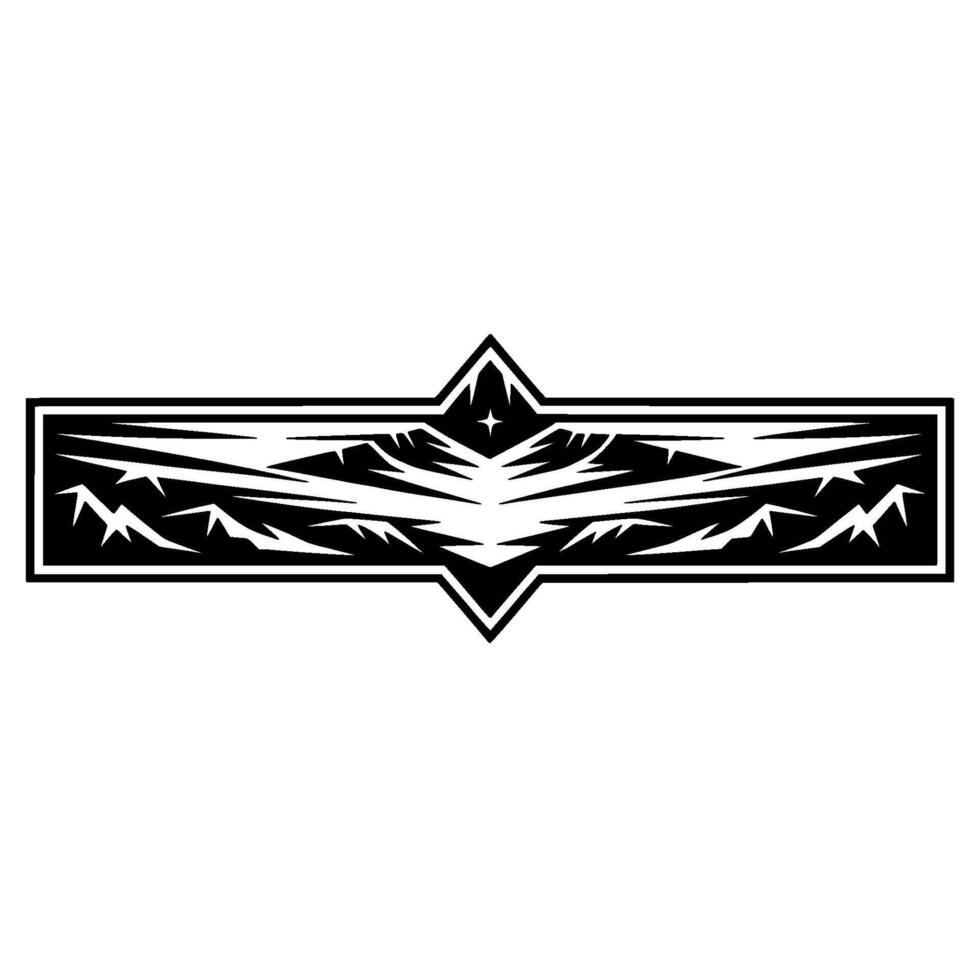 Geometric Mountainscape Emblem, Bold Adventure - Mountain vector