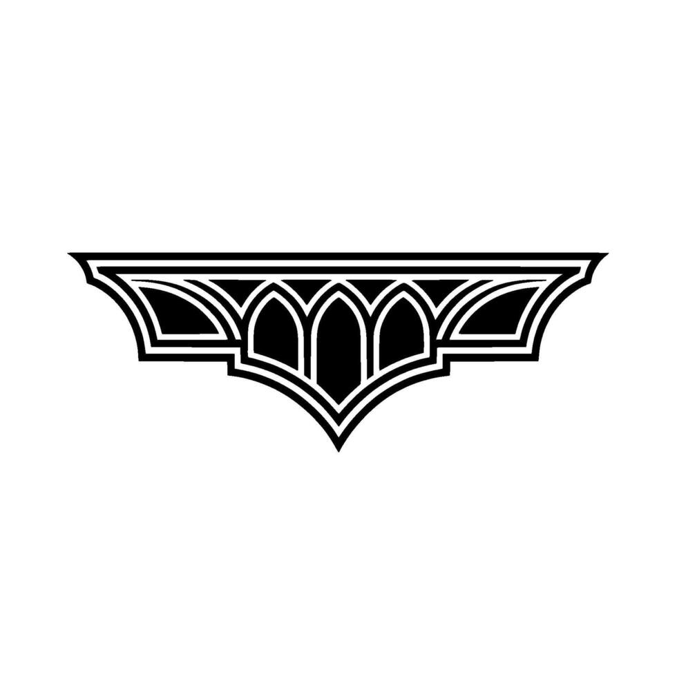 Gothic Arch Ornament, Art Deco Style, Minimalist vector