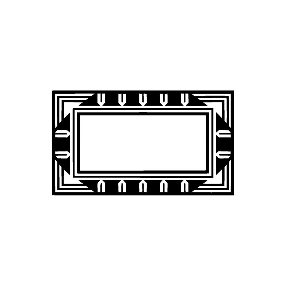 Art Deco Frame, Geometric , Elegant Border, Vintage Style, Minimalist Composition vector