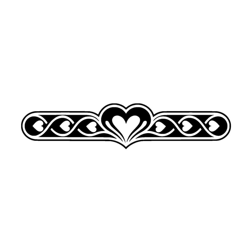 Intricate Celtic Heart Border, Vintage - Ornament, Flourish vector