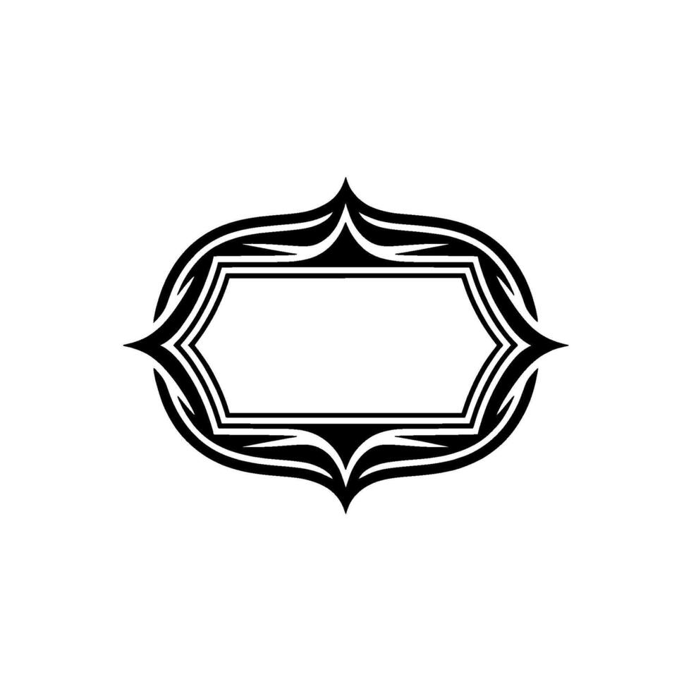 Intricate Tribal Frame, Elegant Ornamentation - Ornament vector