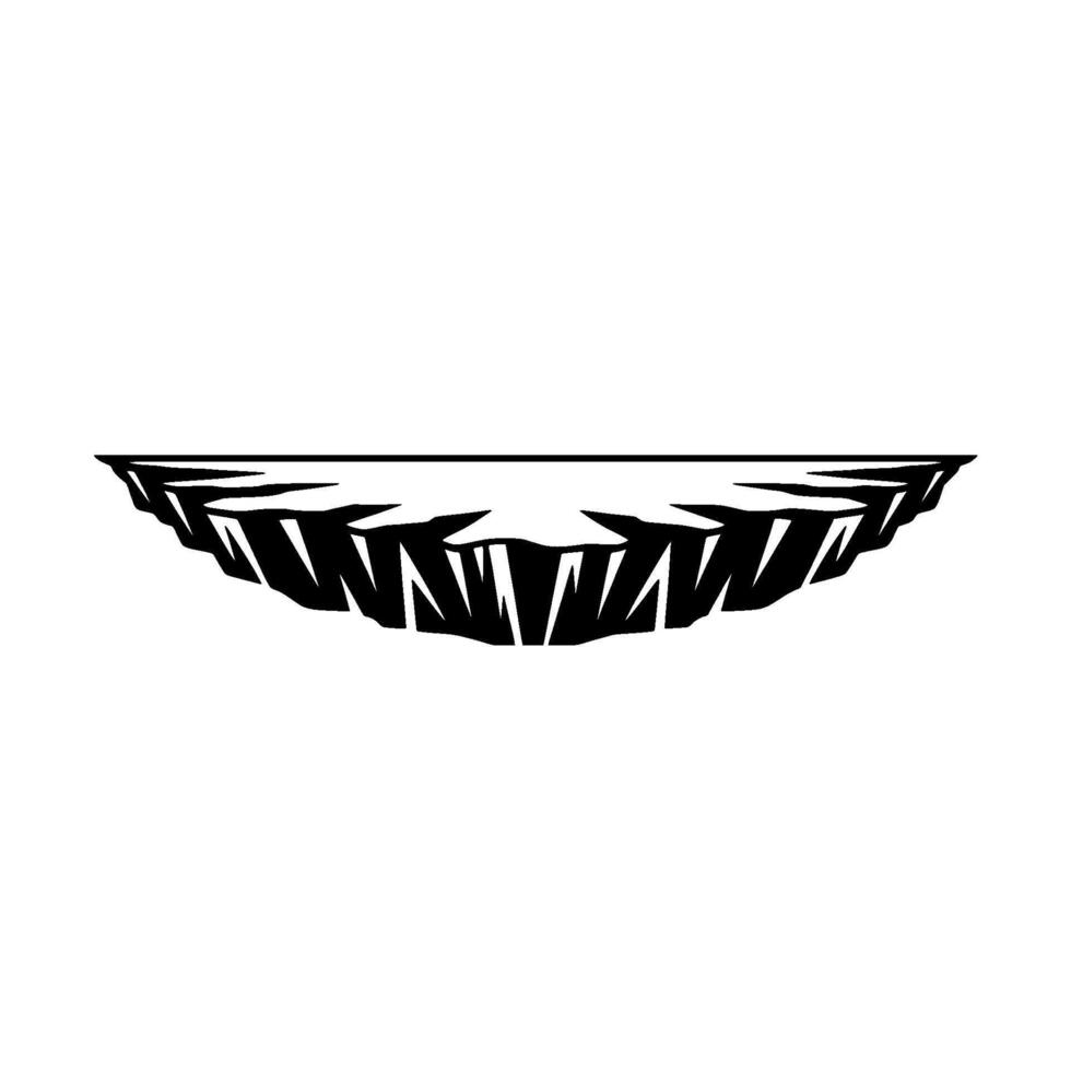 Fragmented Edge, Sharp Silhouette, Minimalist vector