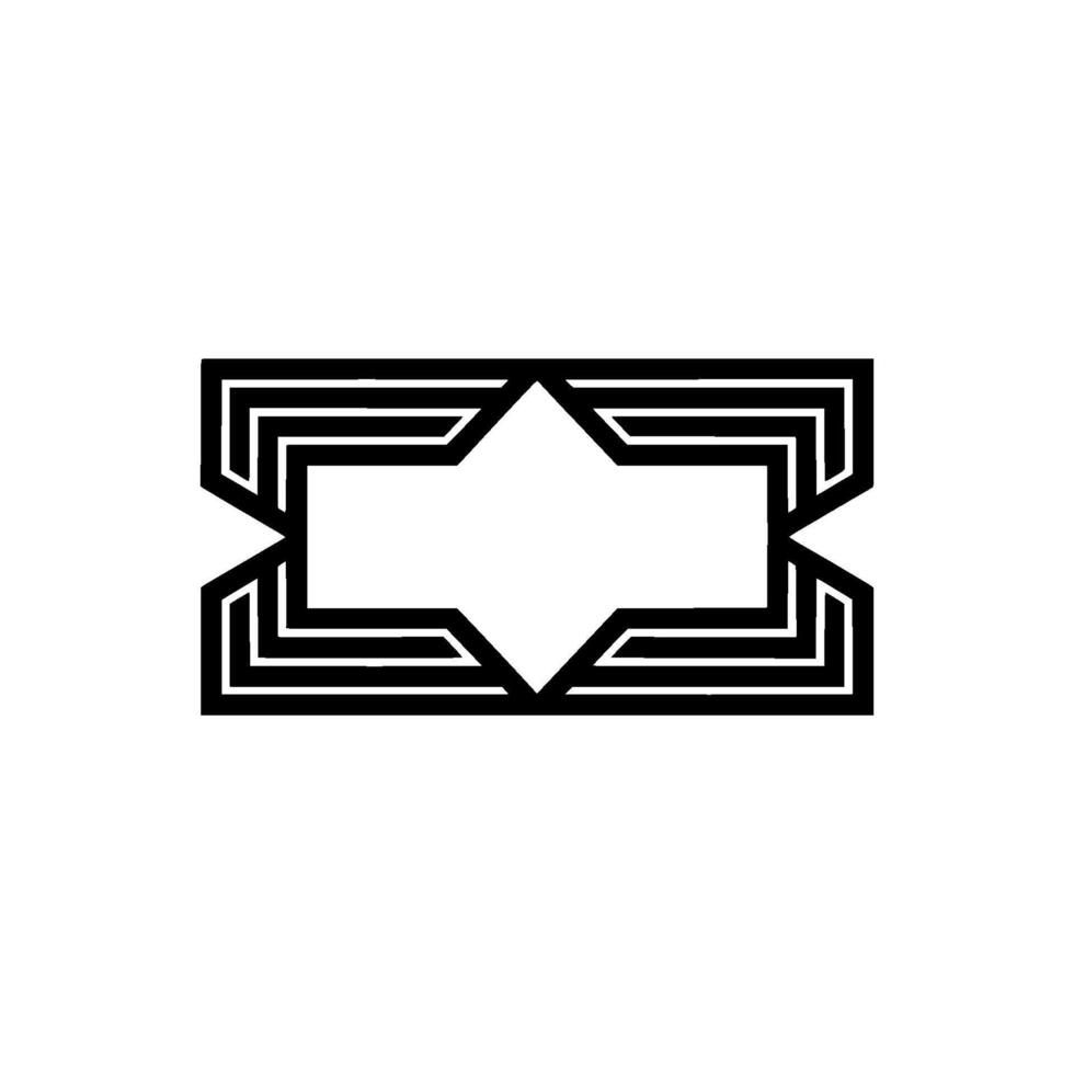 Geometric Interlock, Minimalist , Modern Emblem - Geometry vector