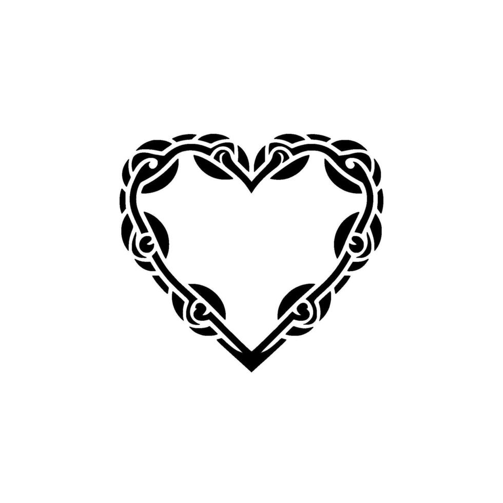 Intricate Celtic Heart Ornament, Vintage Elegance vector
