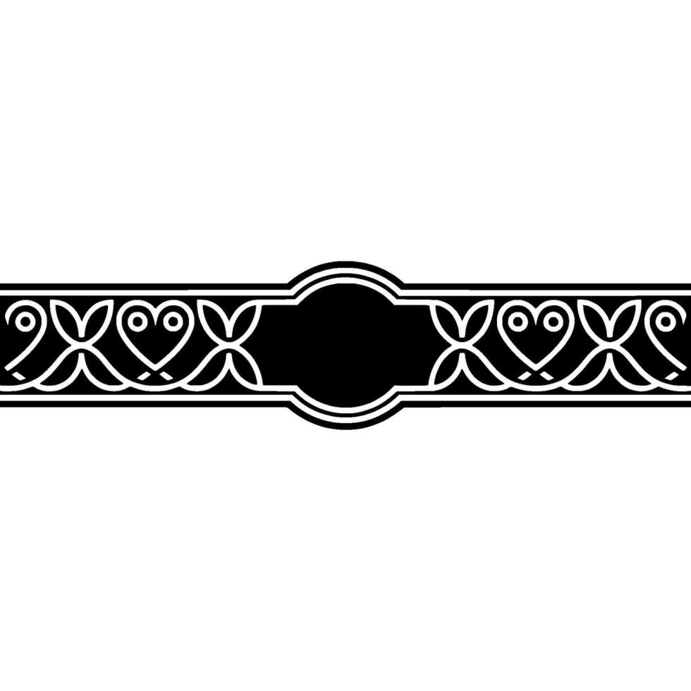 Elegant Celtic Border, Vintage Element - Symmetrical vector