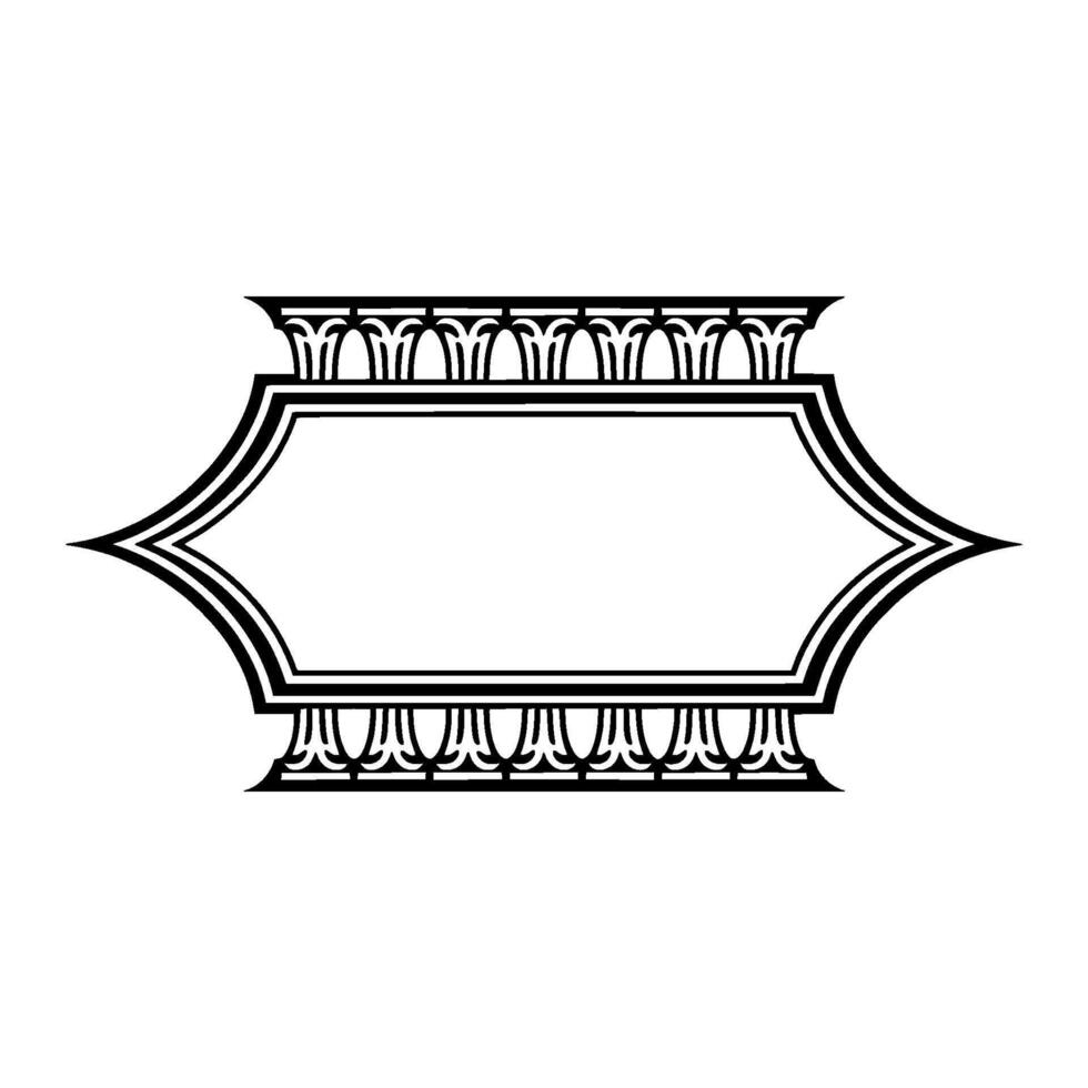 Art Deco Ornamented Frame, Elegant Border vector