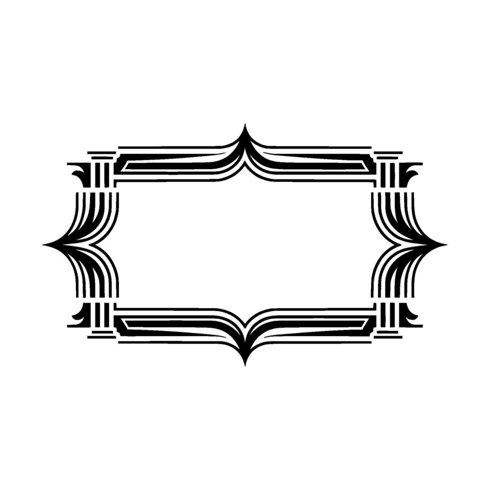 Art Deco Frame, Geometric Ornamentation, Elegant Border, Vintage - Artdeco vector
