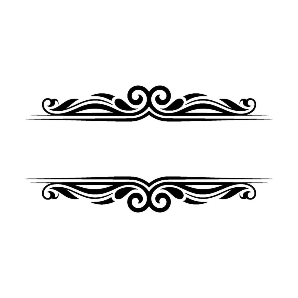 Elegant Decorative Divider, Vintage Scroll - Swirl vector