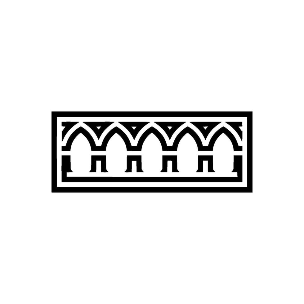 Geometric Arch Motif, Minimalist , Vintage Aesthetic vector