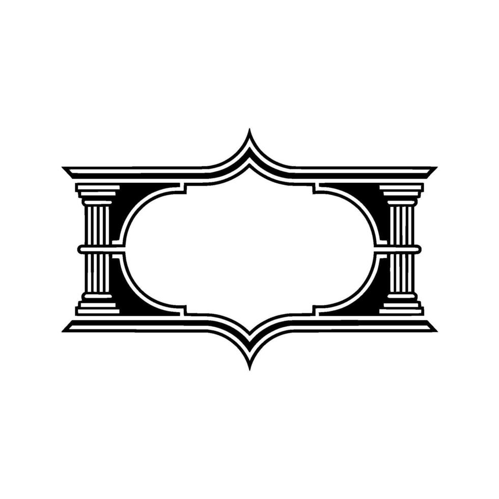 Elegant Deco Frame, Classical Revival vector