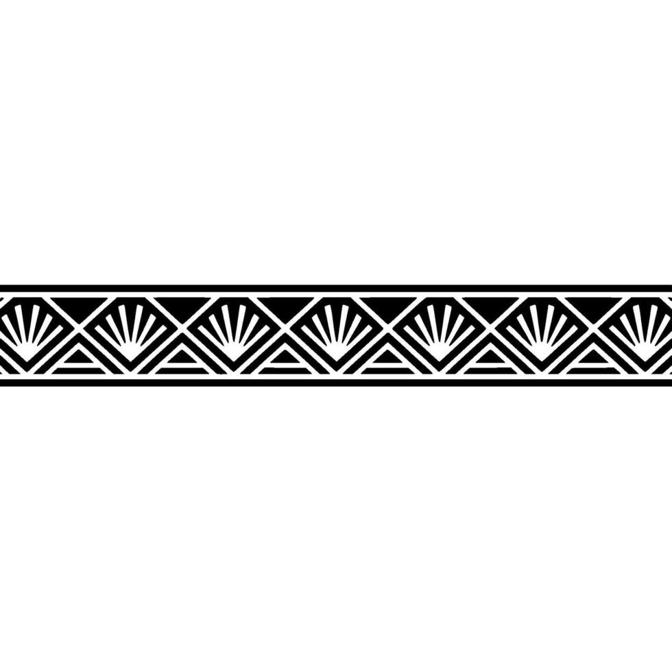 Art Deco Fan Border Geometric Elegance vector