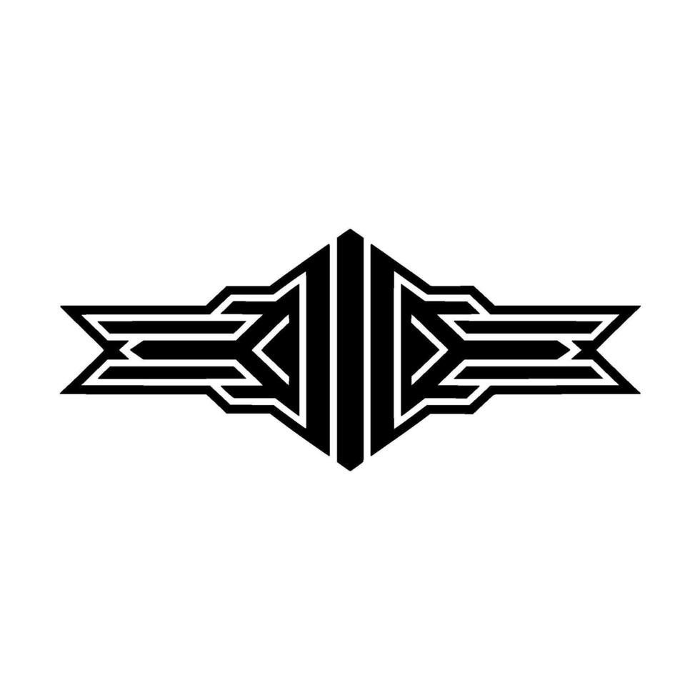 Geometric Symmetry, Stark Contrast, Modern Emblem vector