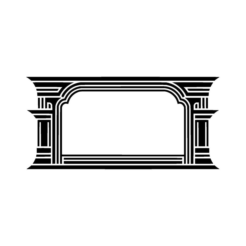 Art Deco Frame, Geometric , Minimalist Window, Vintage Style vector