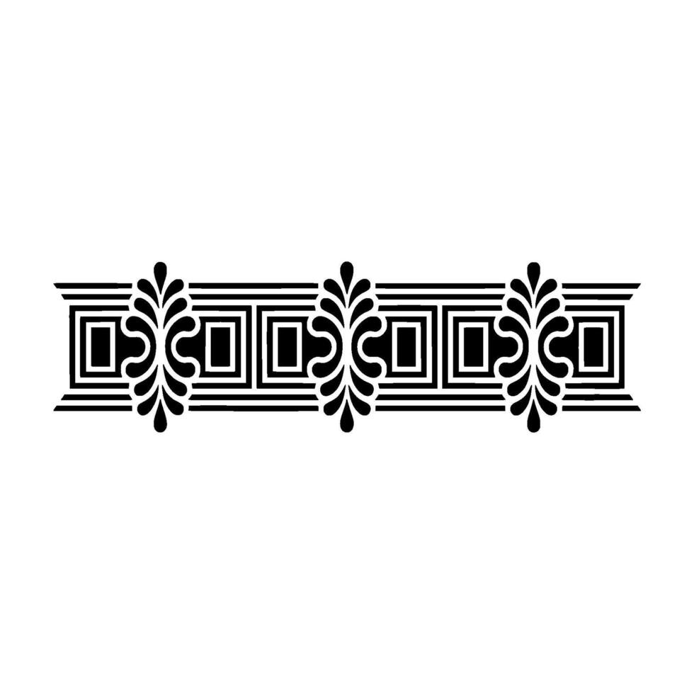 Geometric Deco Border, Elegant Line Art - Linear vector
