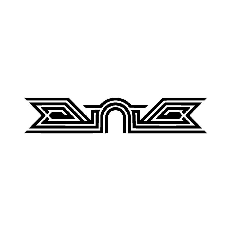 Abstract Archway, Minimalist Line Art, Geometric vector