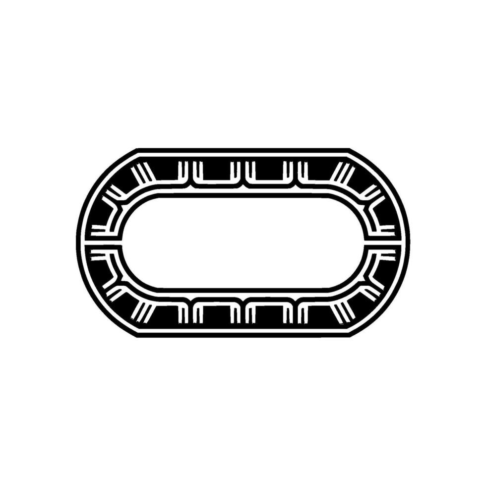 Geometric Oval, Minimalist , Circular Pattern, Abstract Shape vector