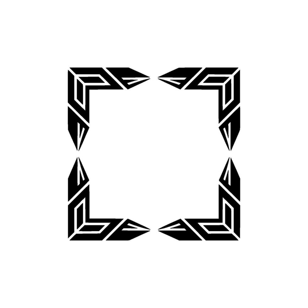 Geometric Frame, Minimalist , Negative Space - Decorative vector