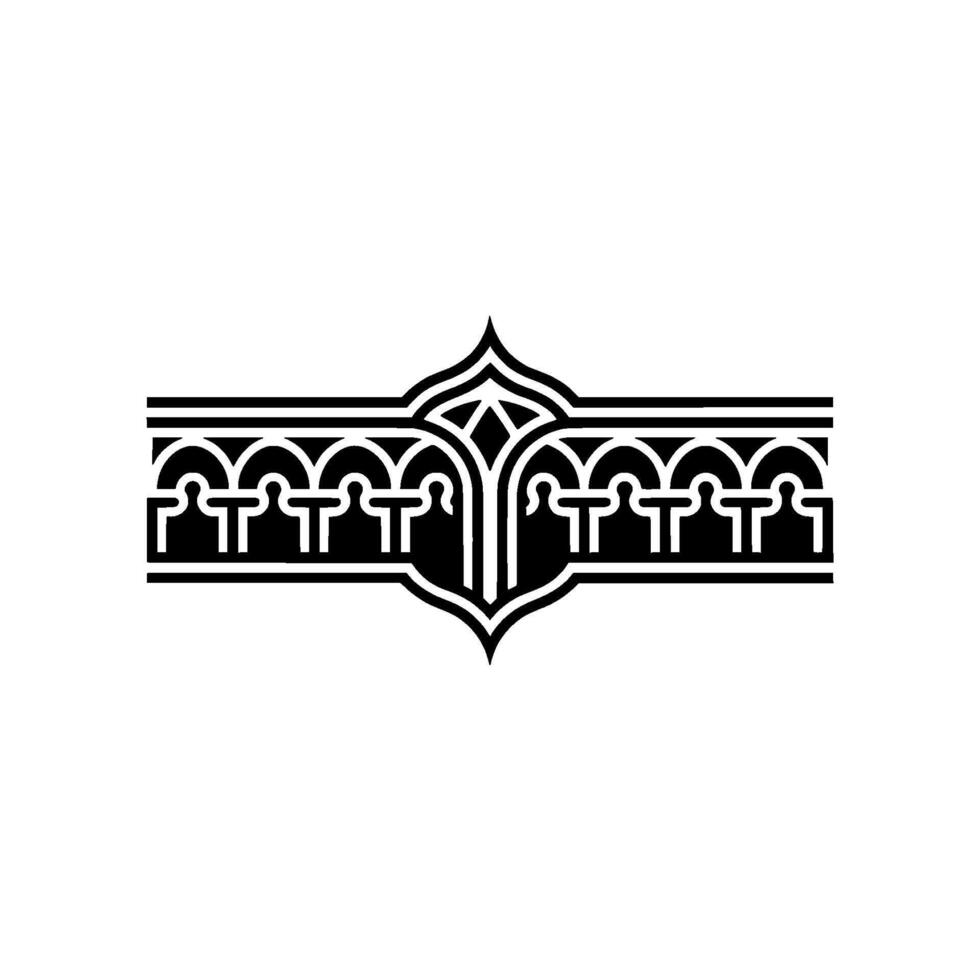 Intricate Arabesque Border, Vintage , Elegant Ornamentation vector