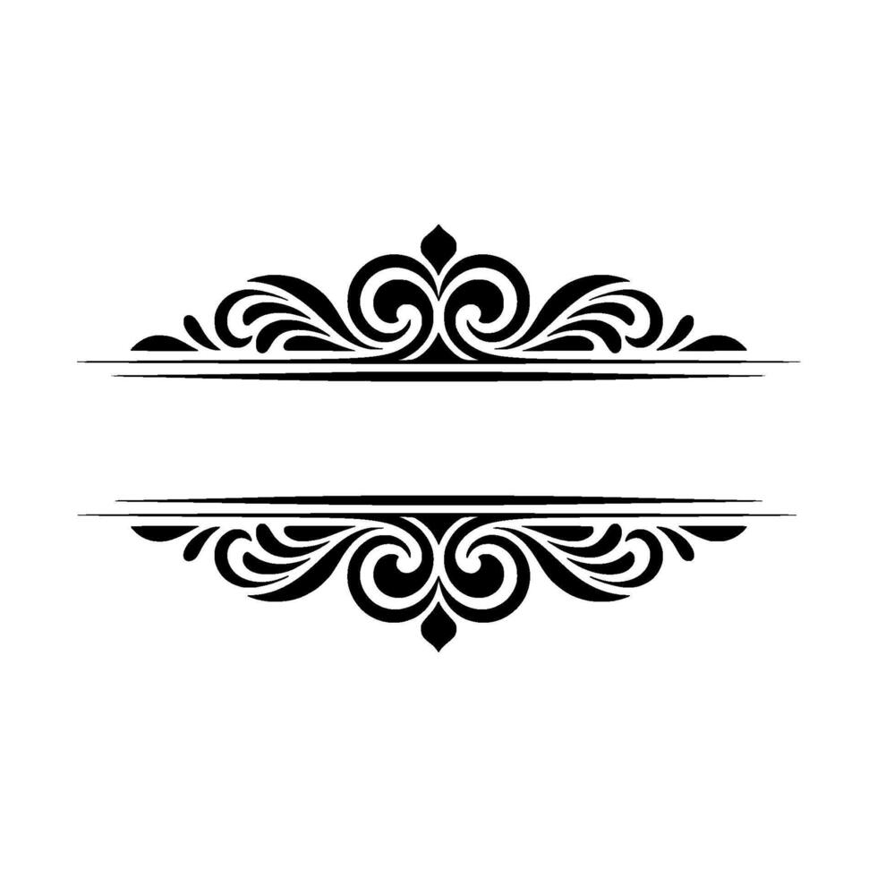 Elegant Decorative Divider, Vintage Style - Symmetrical vector