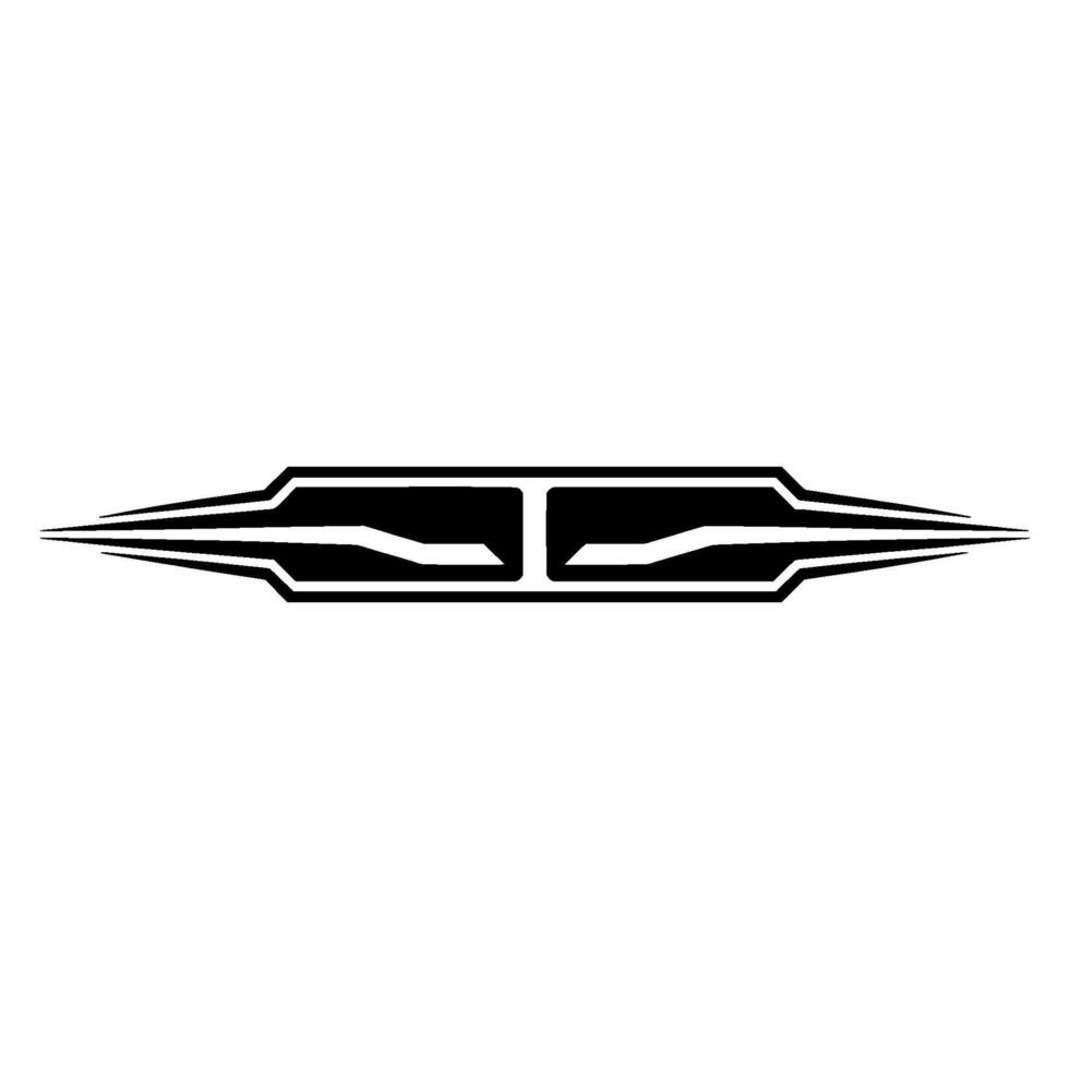 Geometric Arrowhead Emblem, Modern Tribal - Outline vector