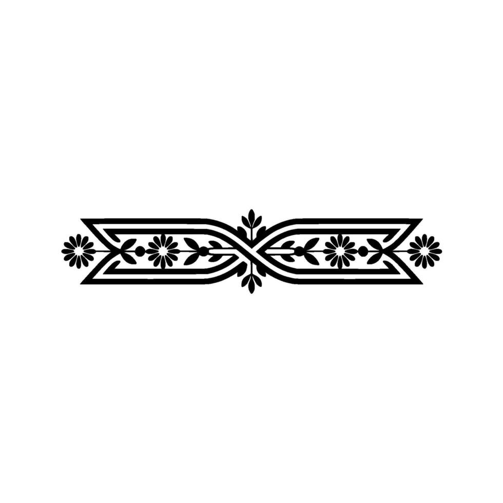 Elegant Floral Divider, Vintage Element - Art vector