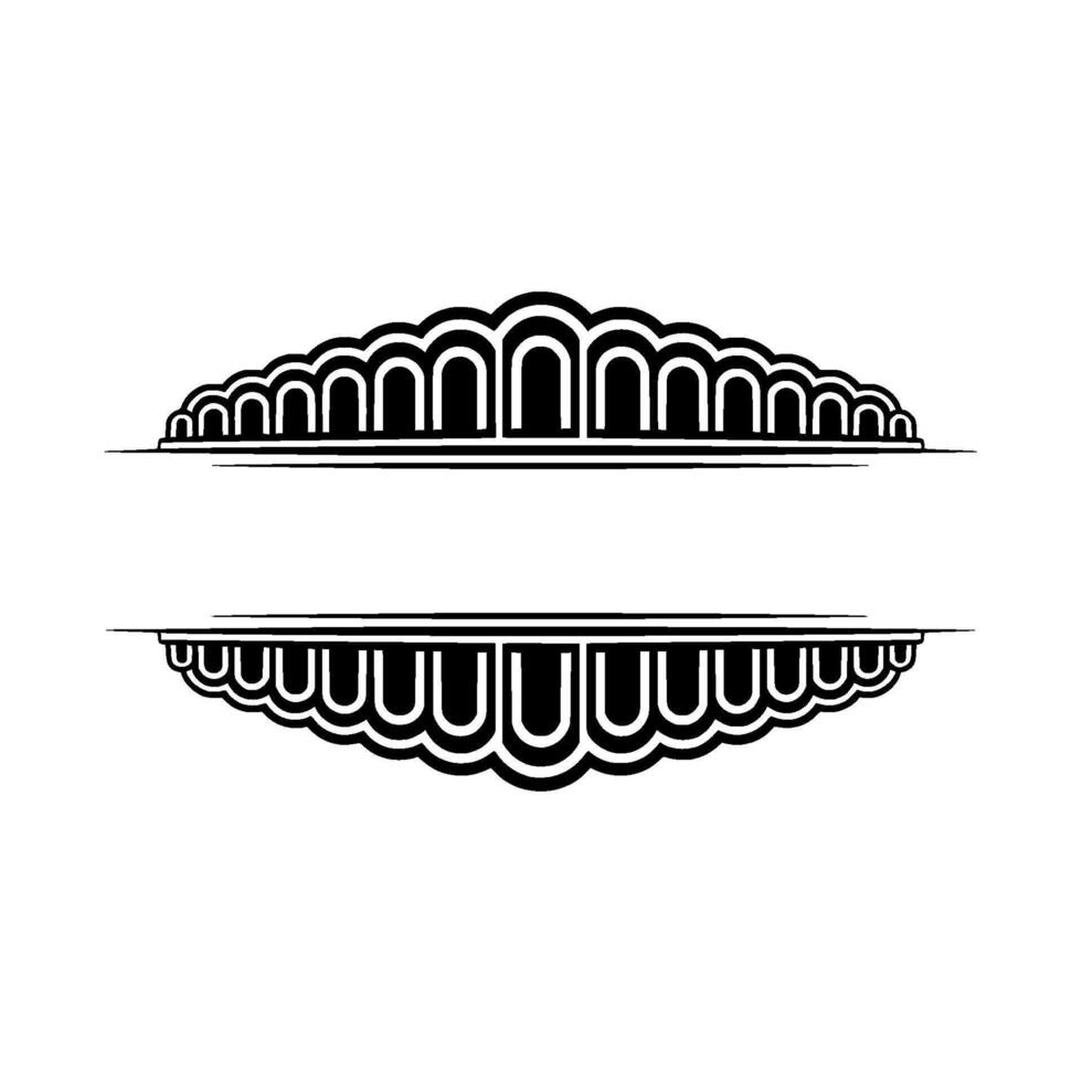 Art Deco Wave Border, Elegant Divider, Minimalist vector